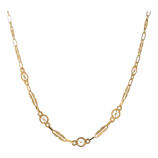 19.2 Karat Gold Necklace For Sale