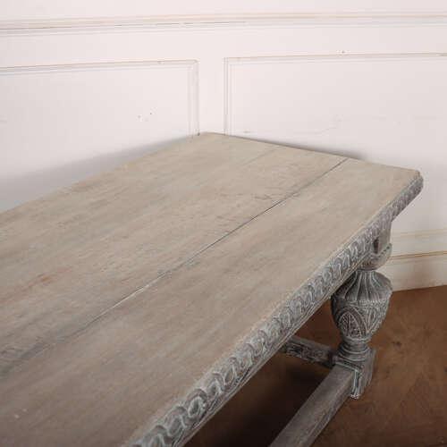 Gray 19th Century English Bleached Oak Centre Table For Sale - Image 8 of 10