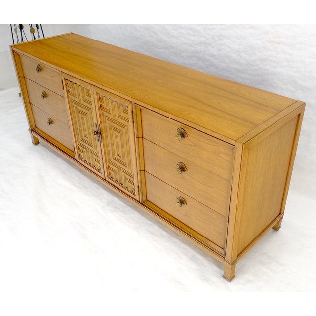 Thomasville Thomasville 9 Drawers Two Door Compartment 75” Long Dresser Credenza MINT For Sale - Image 4 of 16