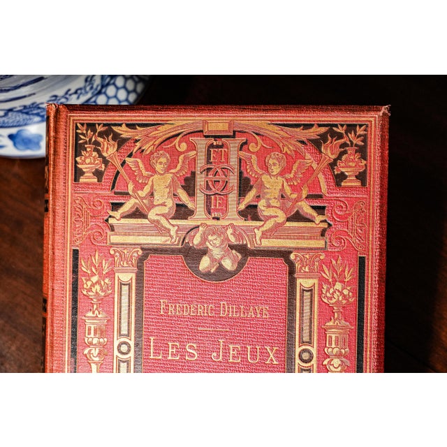 Beautiful Ornate Antique Victorian French Book Frédéric Dillaye the Games of Youth History For Sale - Image 4 of 11