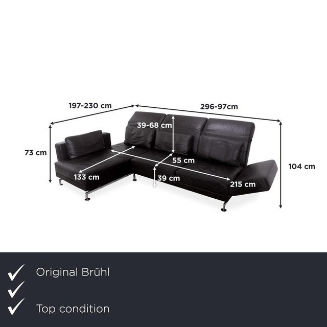 Moule Leather and Chrome Corner Sofa from Brühl For Sale - Image 15 of 15