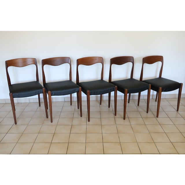 Scandinavian Chairs in the style of Niels Otto Møller, 1960s, Set of 5 For Sale - Image 10 of 10