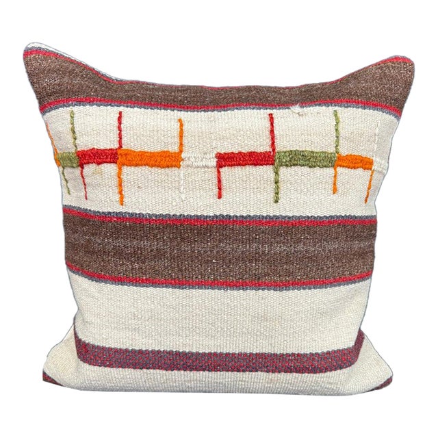 Turkish Hemp Pillow Cushion Natural Beige Brown Cushion Cover 20x20 For Sale