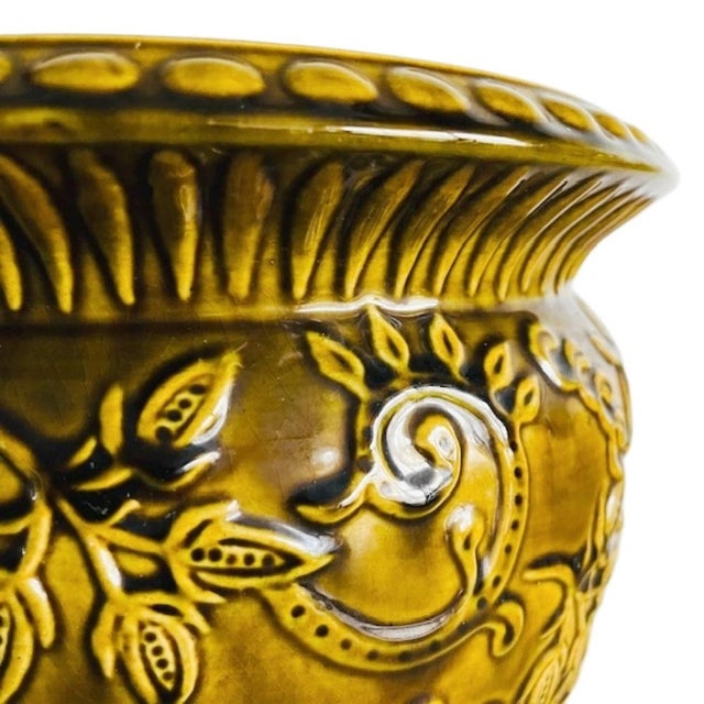 1960s Mid-Century Majolica Planter fron Uebelacker Keramik, West Germany, 1960s For Sale - Image 5 of 8