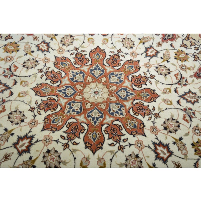 Hand-Knotted Tabriz 50 Raj Oriental Rug with Silk Content For Sale - Image 6 of 13
