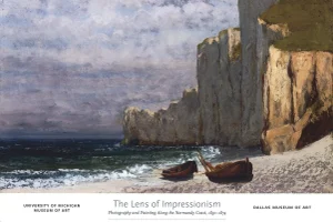 Late 20th Century Gustave Courbet a Bay With Cliffs Detail Lithograph Poster