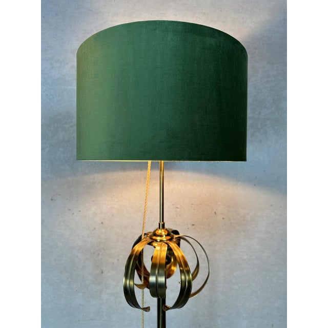 Vintage Brass Faux Bamboo Floor Lamp For Sale - Image 5 of 14