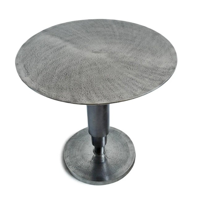 Modern Deco Nickel Bistro Table For Sale - Image 3 of 8