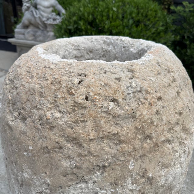 Antique Limestone Trough 51626g 25"h For Sale - Image 4 of 8