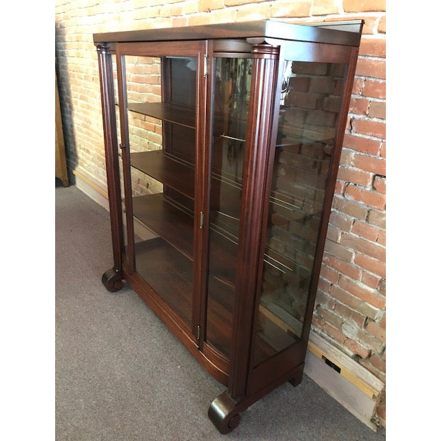 Antique Mahogany Empire China Display Chairish