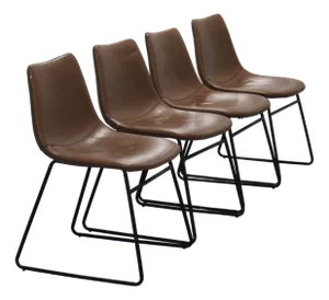 Brown Dining Chairs, Set of 4
