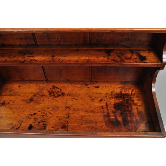 Antique French Country Colonial Pine Wood 50" H Drysink Kitchen Jelly Cupboard For Sale - Image 9 of 12