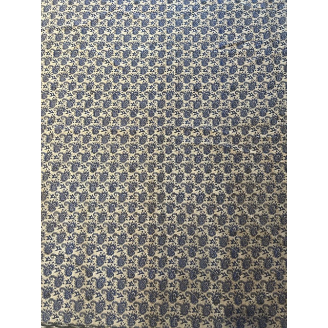 Islamic Usbekestan Blue Fabric Throw For Sale - Image 3 of 6