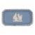 Wedgwood Jasperware Blue Tray Rectangular Trinket Pin Dish Plate British 4683b For Sale