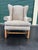 English Plaid Wingback Armchair For Sale - Image 3 of 5