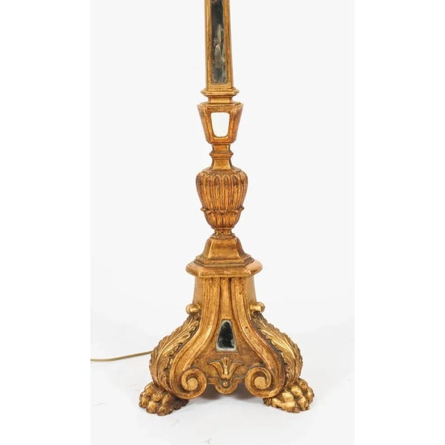 Antique Italian Giltwood Torchiere Standard Lamp, Early 19th Century For Sale - Image 13 of 16