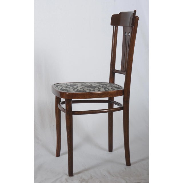Art Nouveau Bentwood Dining Chair with Upholstery by Josef Hoffmann For Sale - Image 4 of 13
