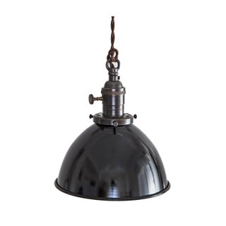 Pair - Brass Switch Socket Pendant Light Black For Sale