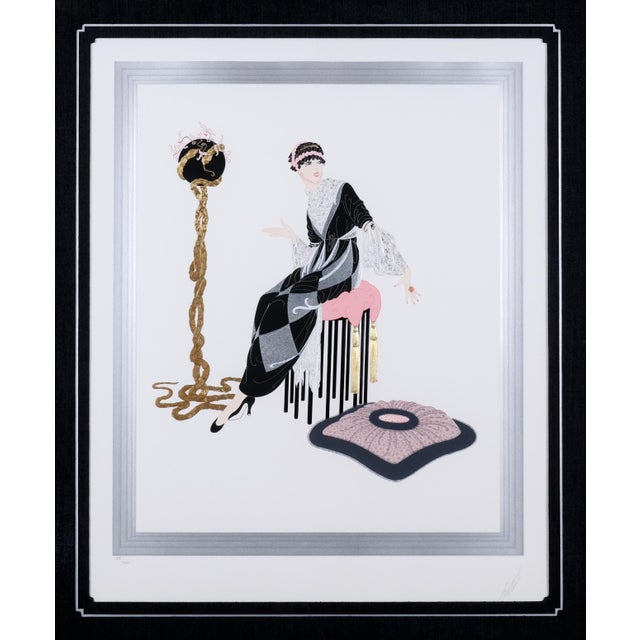 Very Good + Condition 1986 Printing Erte "Harmony" Artist Hand Signed & Numbered Limited Edition 82/300 Velvet Matted &...