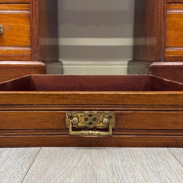Early 20th Century Antique Edwardian Writing Desk in Mahogany For Sale - Image 11 of 12