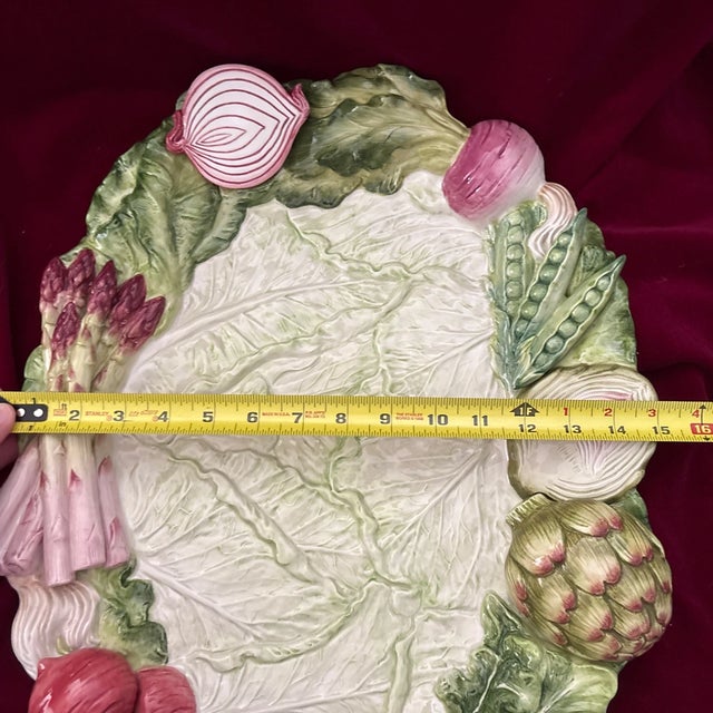 1990s Vintage Fitz and Floyd French Market Ceramic Platter For Sale - Image 5 of 9