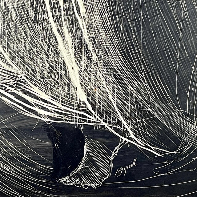 1970s 1970s "Seated Lady" Oil Painting by Stephen Bagnell, Framed For Sale - Image 5 of 6