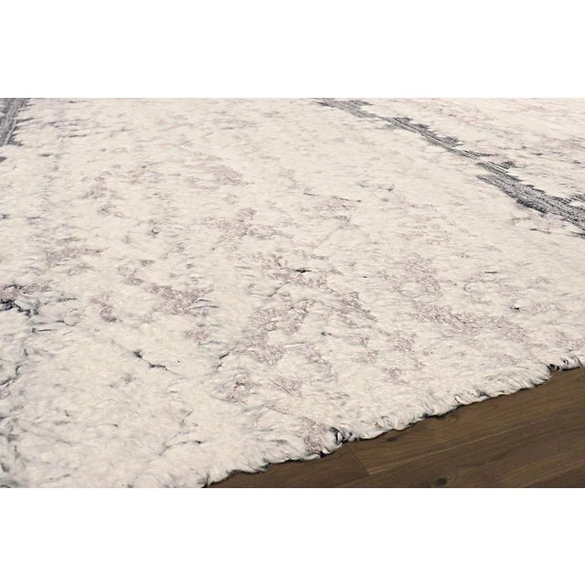 Modern Pasargad Home Vogue Ivory Wool Area Rug- 8' 1" X 10' 2" For Sale - Image 3 of 4