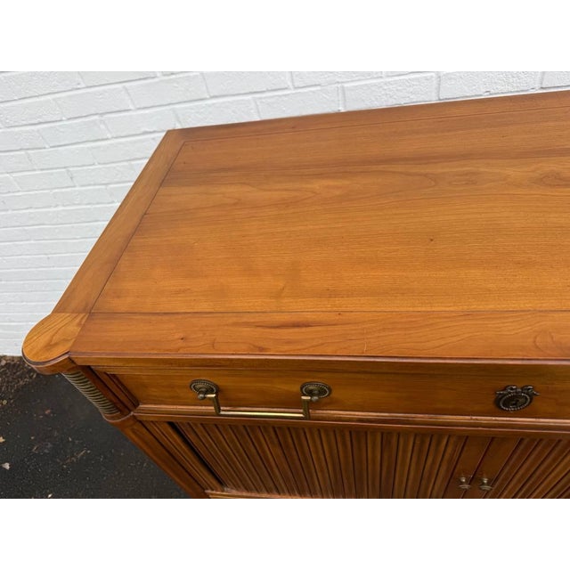 Late 20th Century Kindel Louis XVI French Regency Style Belvedere Dresser With Tambour For Sale - Image 11 of 18