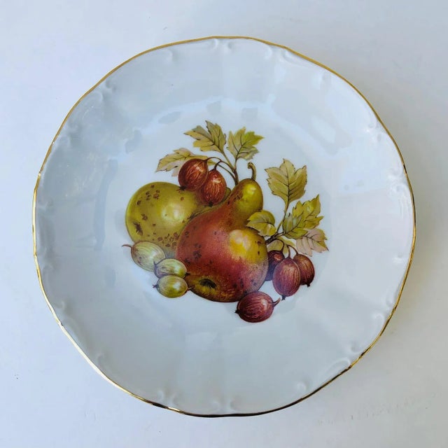 1970s Set of 6 Bareuther Waldsassen Dessert Plates, Made in Bavaria For Sale In Los Angeles - Image 6 of 11