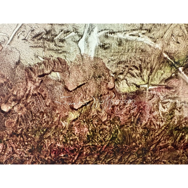 American Sandra Hoffman 20th C. American Philadelphia Triptych Landscape Painting For Sale - Image 3 of 9