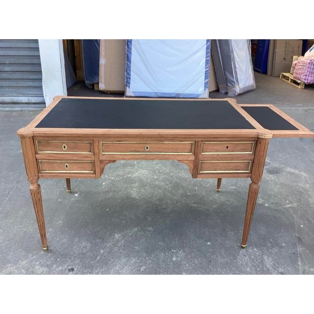 Auburn Classic French Louis XVI Style Mahogany Desk Stripped & Sanded For Sale - Image 8 of 12