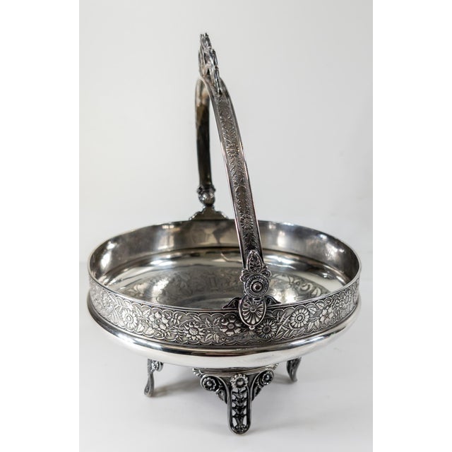 Late 19th Century 19th Century American Aesthetic Style Compote Basket by James a Tufts of Boston For Sale - Image 5 of 9