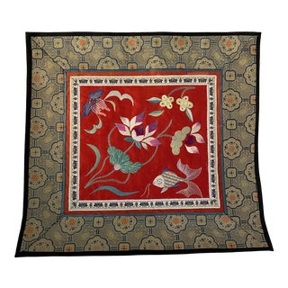 Mid 20th Century Chinese Silk Embroidery Panel For Sale