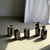 Small Side Table in Black Petrified Wood with Beige Striations For Sale - Image 4 of 18