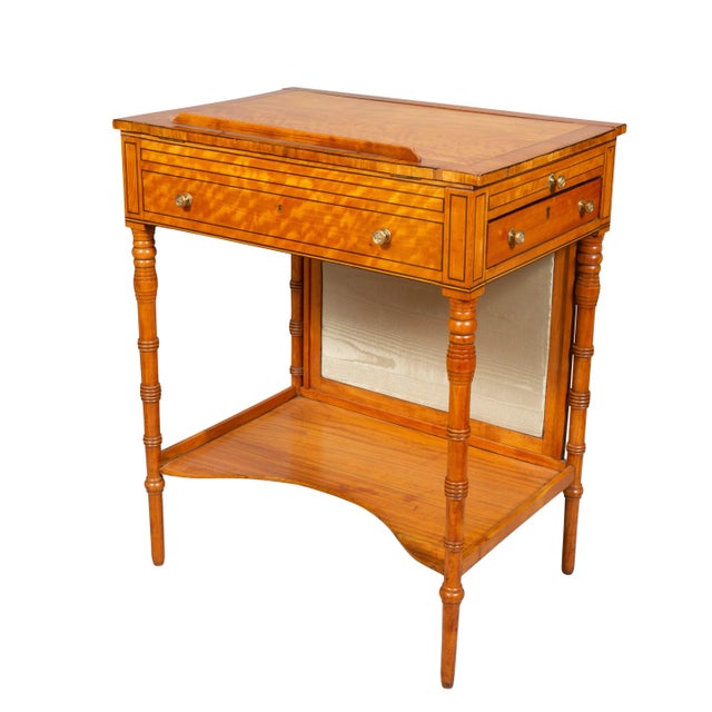 George III Satinwood And Tulipwood Work Table For Sale - Image 10 of 12