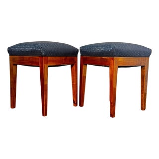 Antique Biedermeier Stools in Cherry Wood, 1825, Set of 2 For Sale