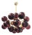 21st Century Ovale Natural Brass Amethyst Bubbles Murano Sputnik Chandelier by Fabio LTD For Sale