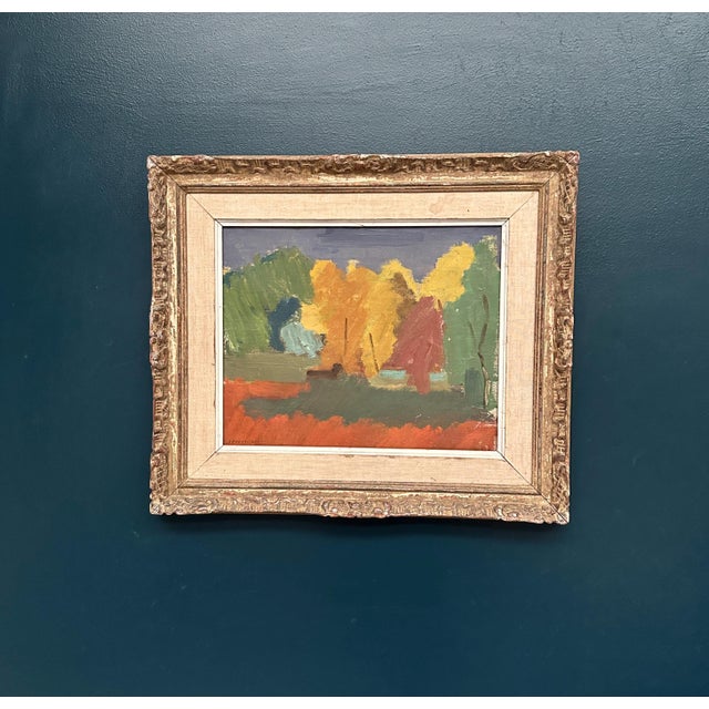 Rune Pettersson, Abstract Landscape, 1950s, Oil Painting on Canvas, Framed For Sale - Image 9 of 13