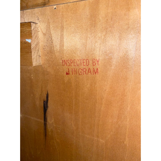 Wood Rare Vintage Burl American of Martinsville MCM Brutalist Full/Queen Headboard 1970s For Sale - Image 7 of 8