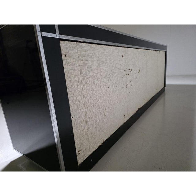 Black Sideboard in Burl Walnut and Black Lacquer by Mario Sabot, Italy, 1970s For Sale - Image 8 of 9