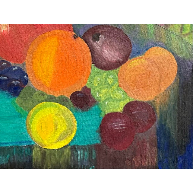 1970s Mid-Century Original Fruit Still Life Oil Painting For Sale - Image 5 of 8
