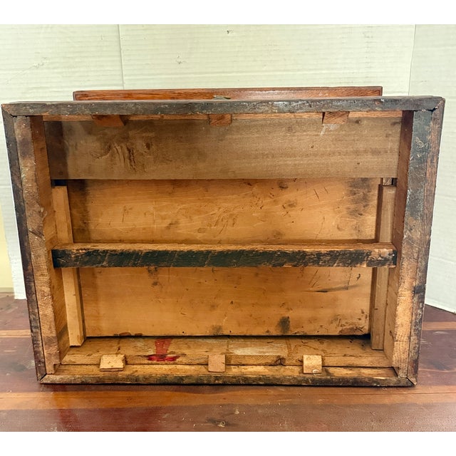 Early 1900s Clark's Oak Spool 3 Compartment Desk/Cabinet For Sale In Montgomery - Image 6 of 11