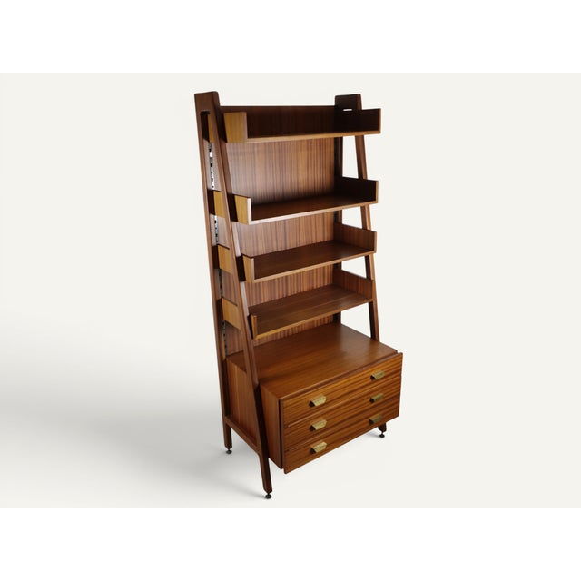 Vintage Italian Wood Bookcase, 1960s For Sale - Image 12 of 18