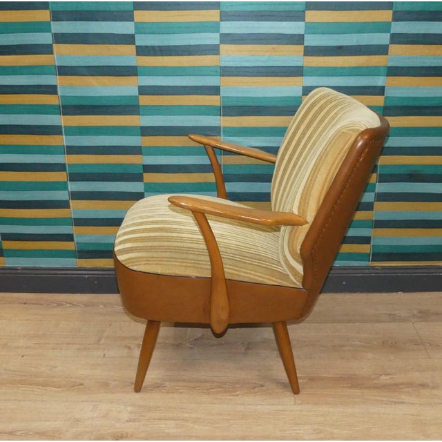 1950s Club Chair with Armrests and Back in Faux Leather, 1950s For Sale - Image 5 of 8