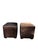 Brown Mid 20th Century Cube Ottomans Newly Reupholstered in Genuine Hair-on-Hide Steer Hide - Pair For Sale - Image 8 of 12