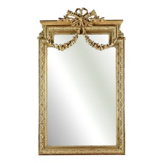 Louis XVI Style Giltwood Mirror, 1800s For Sale