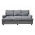 Late 20th Century Bassett Grey Linen Nailhead Trim Sofa For Sale