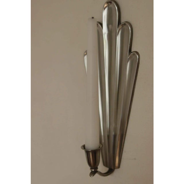 1930s Mid-Century Modern Swedish Grace Style Pewter Sconces by C.G. Hallberg, 1930s, Set of 2 For Sale - Image 5 of 18