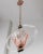 Large Art Deco Flower-Shaped Pink Murano Glass Pendant from Barovier and Toso, Italy, 1940s For Sale - Image 3 of 11