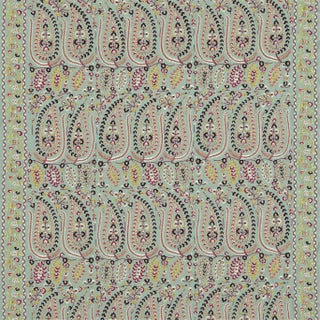 Zoffany Jayshree Fabric in Celadon/Multi For Sale
